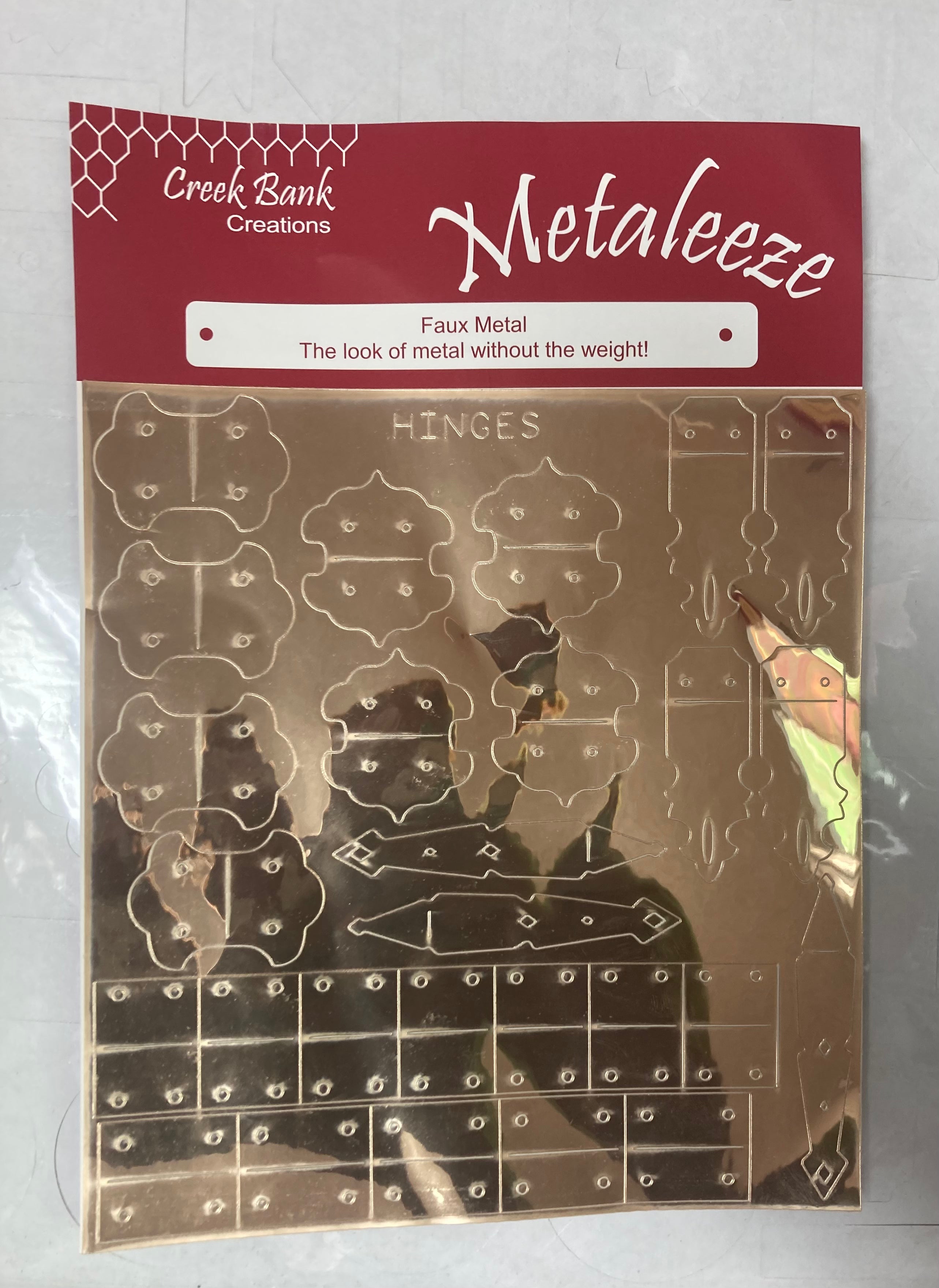Creek Bank Creations METALEEZE HINGES Faux Metal