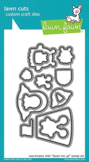 Lawn Fawn BEAM ME UP Clear Stamps & Dies Set
