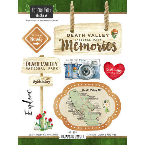 DEATH VALLEY National Park Watercolor 12"X12" Scrapbook Kit 4pc
