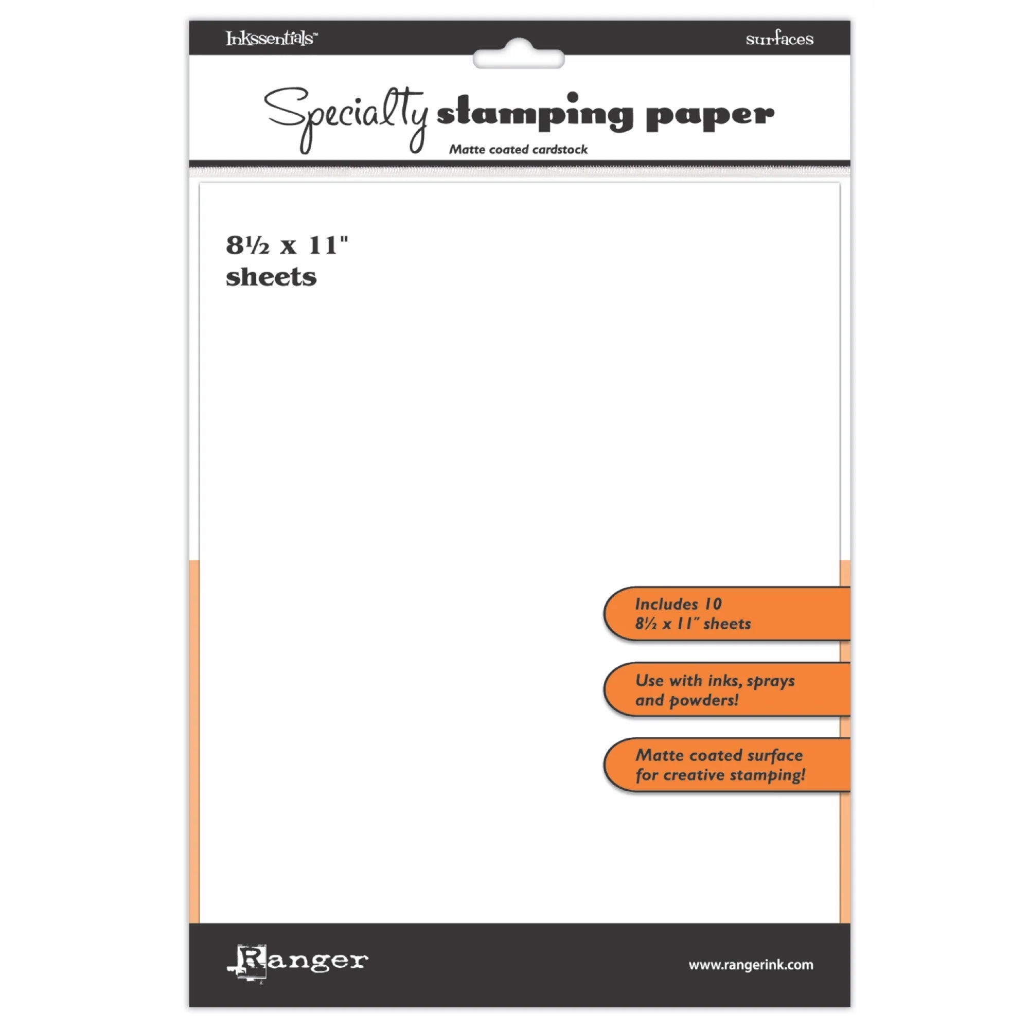 Ranger Inkssentials SPECIALITY STAMPING Paper 10 Sheets