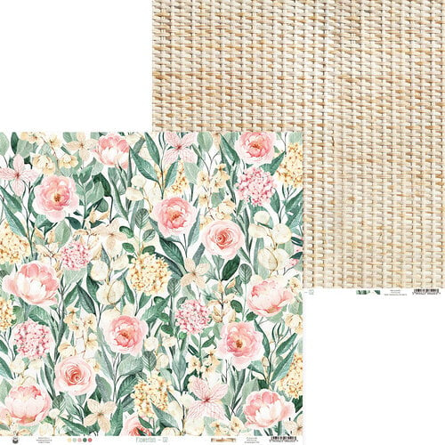 P13 FLOWERISH 12"X12" Designer Paper Pack Pad 14pc