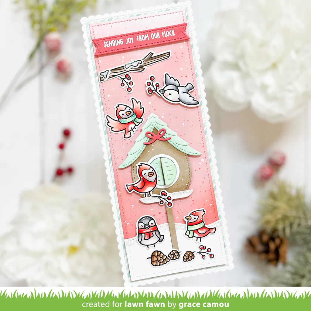 Lawn Fawn WINTER BIRDS Stamps & Die SET