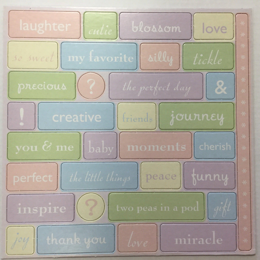 Pastel Chipboard Flourishes Frames & Flowers 12” x 12” Sheet