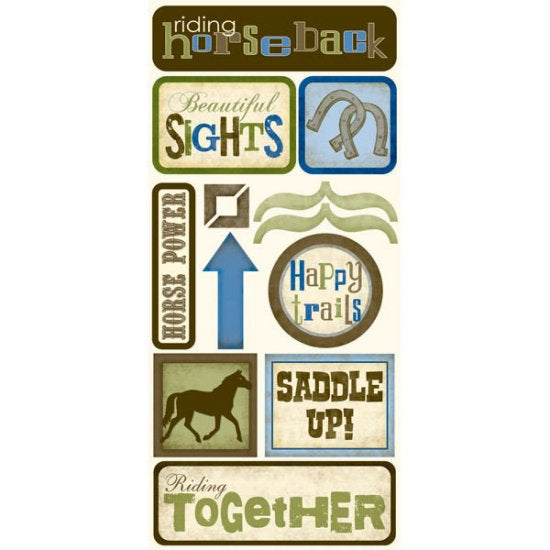 RIDING HORSEBACK 12"X12" Scrapbook Kit 7pc