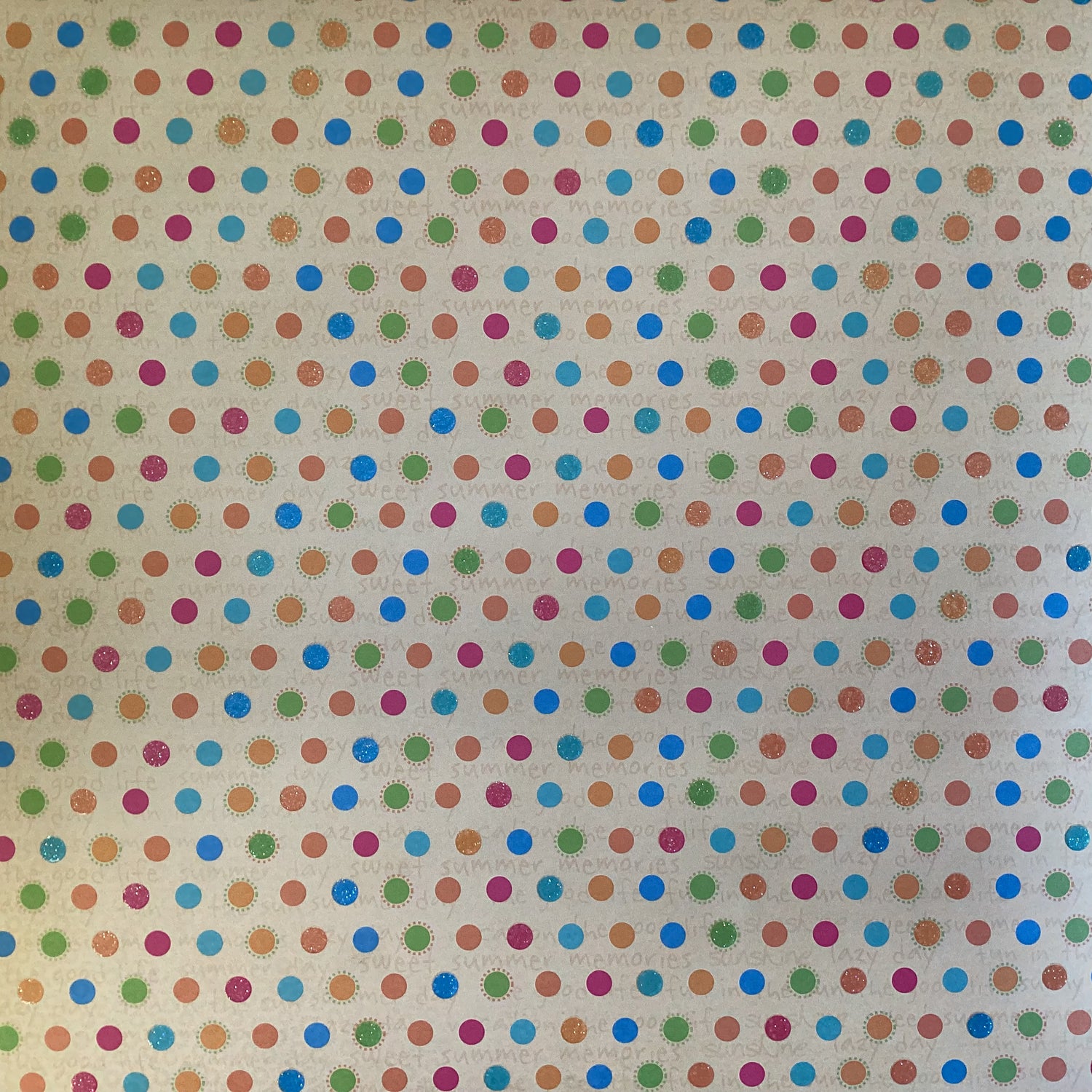 Best Creation SUNNY DAYS 12"x12" Glitter Summer Scrapbook Paper