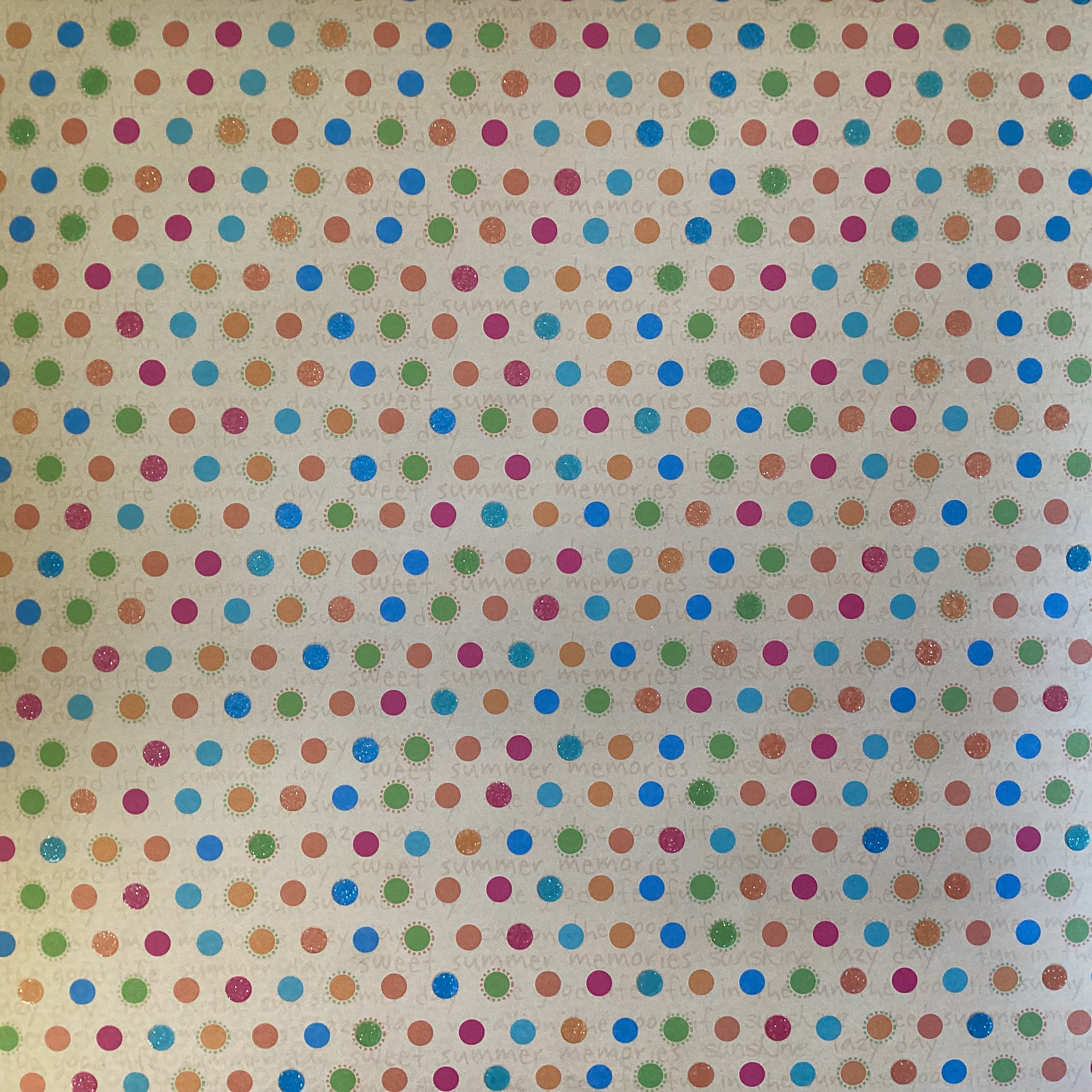 Best Creation SUNNY DAYS 12"x12" Glitter Summer Scrapbook Paper