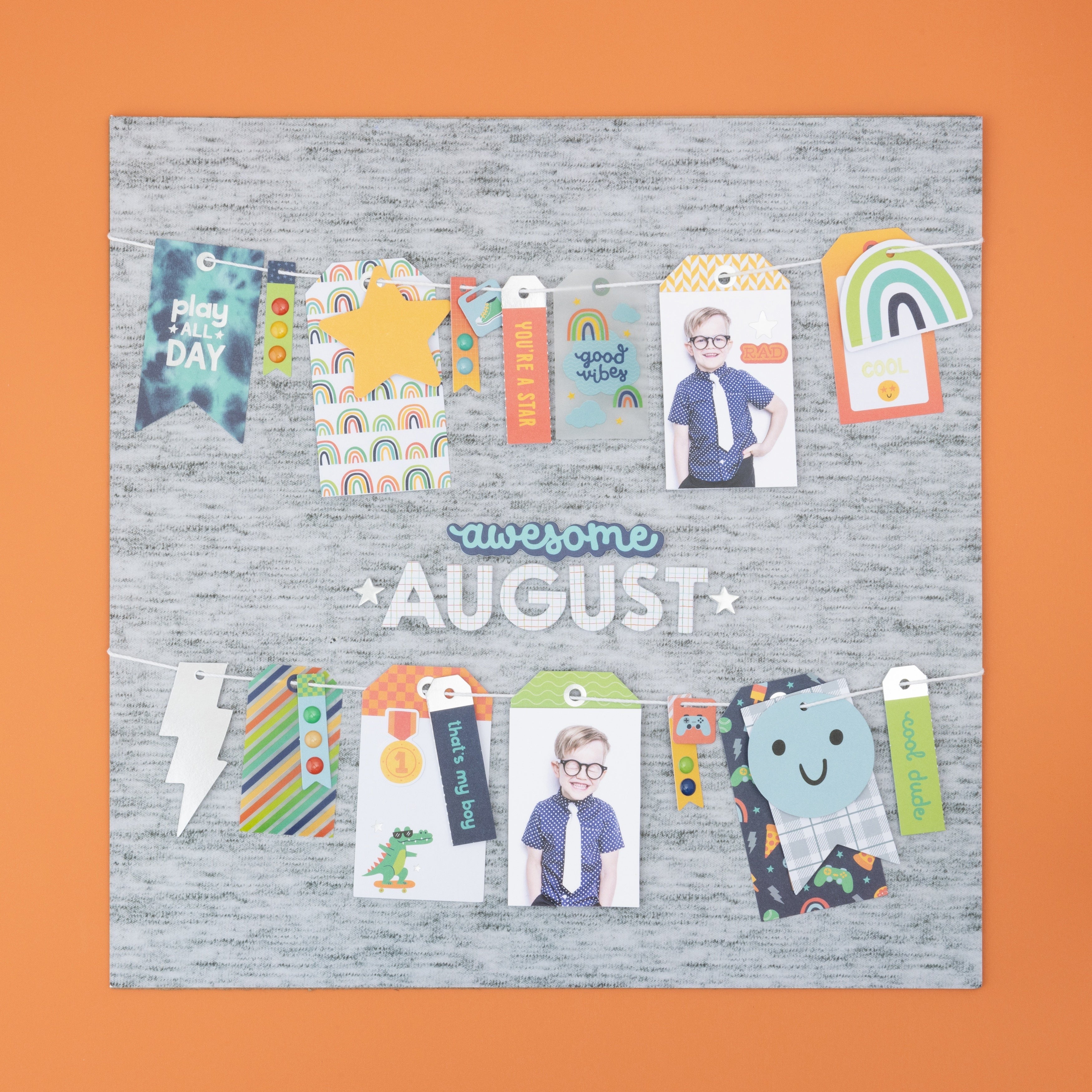 Pebbles Cool Boy COOL DUDE 12"X12" Scrapbook Paper