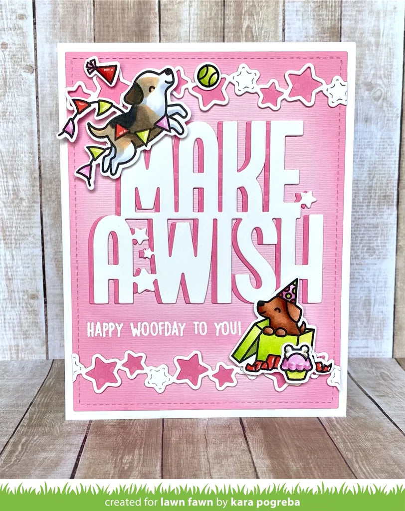Lawn Fawn YAPPY BIRTHDAY ADD-ON Clear Stamps & Dies Set 21pc