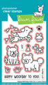 Lawn Fawn YAPPY BIRTHDAY ADD-ON Clear Stamps & Dies Set 21pc