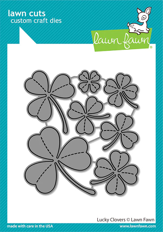 Lawn Fawn Cuts LUCKY CLOVERS Shamrock Custom Craft Dies 7pc