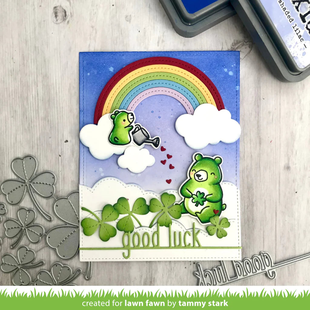 Lawn Fawn Cuts LUCKY CLOVERS Shamrock Custom Craft Dies 7pc