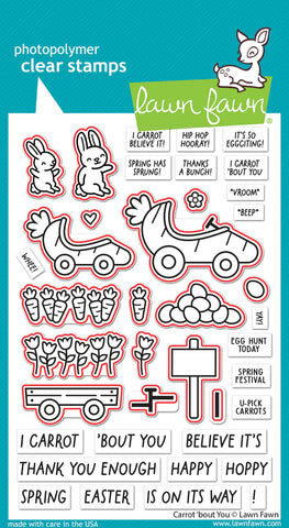 Lawn Fawn CARROT ‘BOUT YOU Clear Stamps & Dies Set 55pc