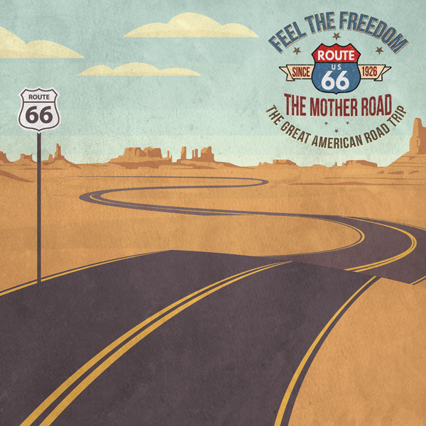 ROUTE 66 ROAD TRIP DS 12"X12" Scrapbook Paper