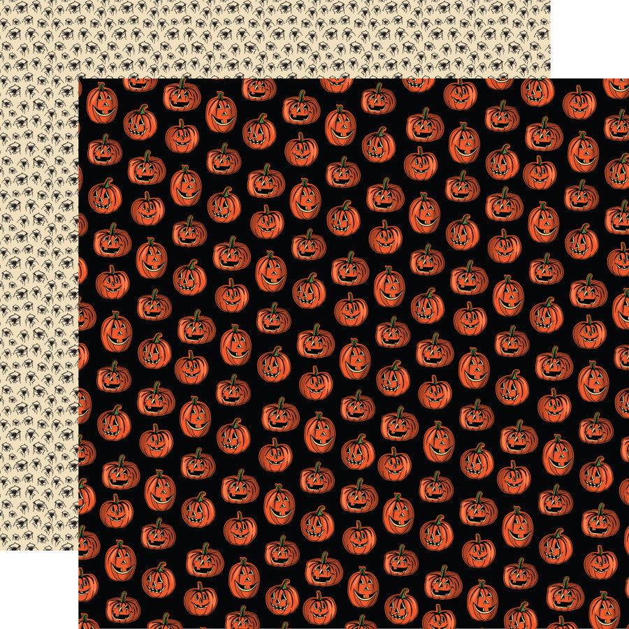 Carta Bella Hocus Pocus PUMPKIN PARTY 12"x12" Scrapbook Paper