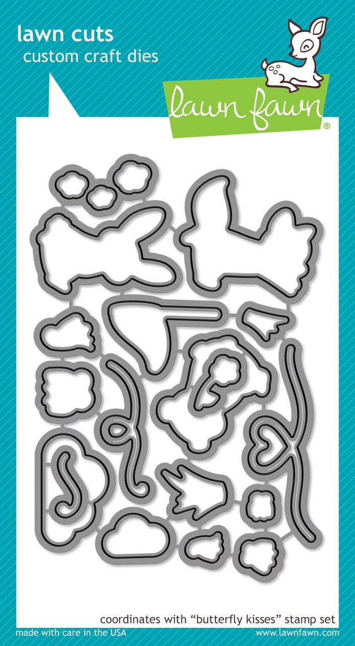 Lawn Fawn BUTTERFLY KISSES Stamps & Die SET