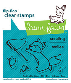 Lawn Cuts BUTTERFLY KISSES FLIP-FLOP Stamp & Die Set