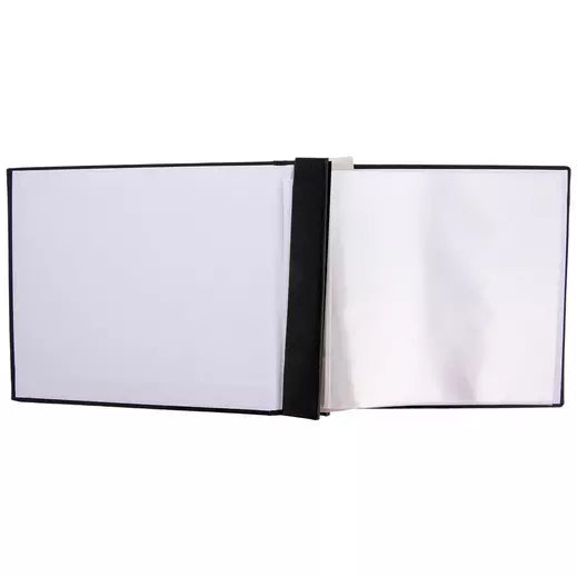 Paper Studio BLACK VINYL 6"X6" Post Bound Scrapbook Album
