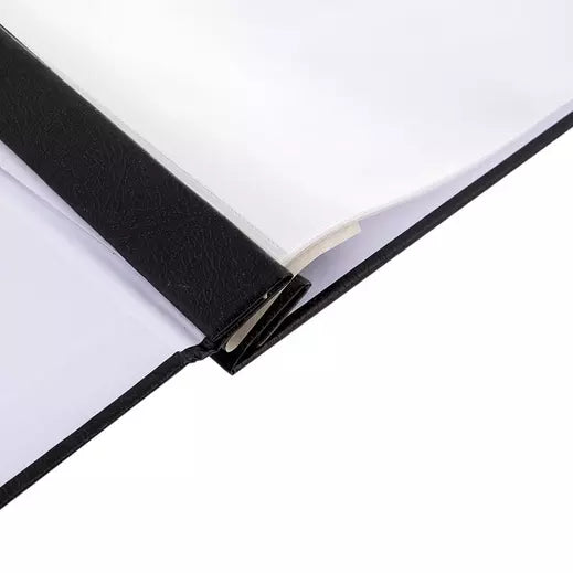 Paper Studio BLACK VINYL 6"X6" Post Bound Scrapbook Album