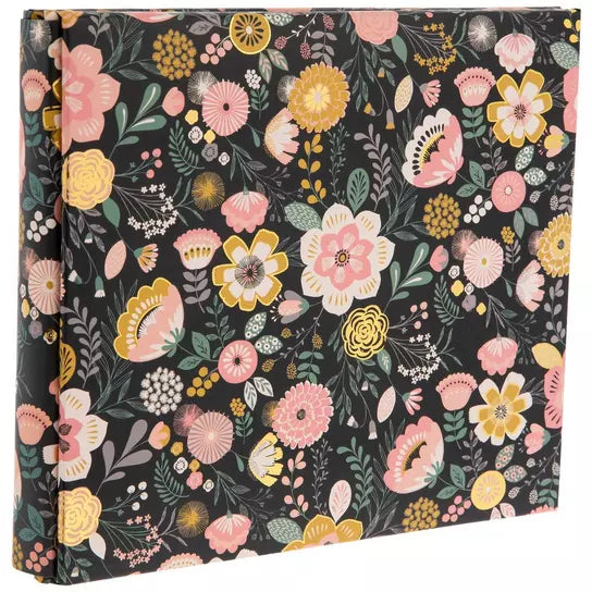 Paper Studio FLORAL DARLING GOLD FOIL 6"X6" Post Bound Scrapbook Album