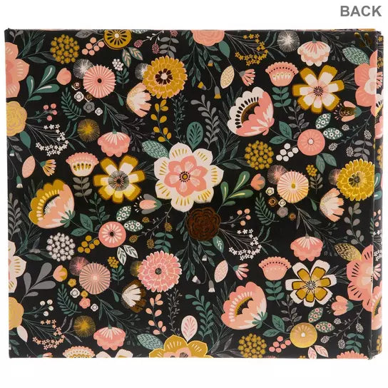 Paper Studio FLORAL DARLING GOLD FOIL 6"X6" Post Bound Scrapbook Album