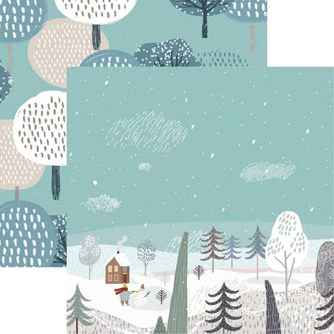 Reminisce WINTERSCAPE 12"X12" Scrapbook Paper