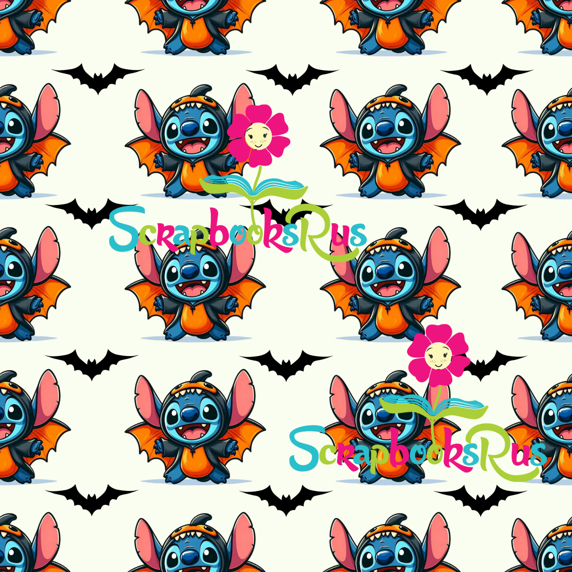 Scrapbooksrus STITCH HALLOWEEN 5pc 12"X12” Scrapbook Paper Pack