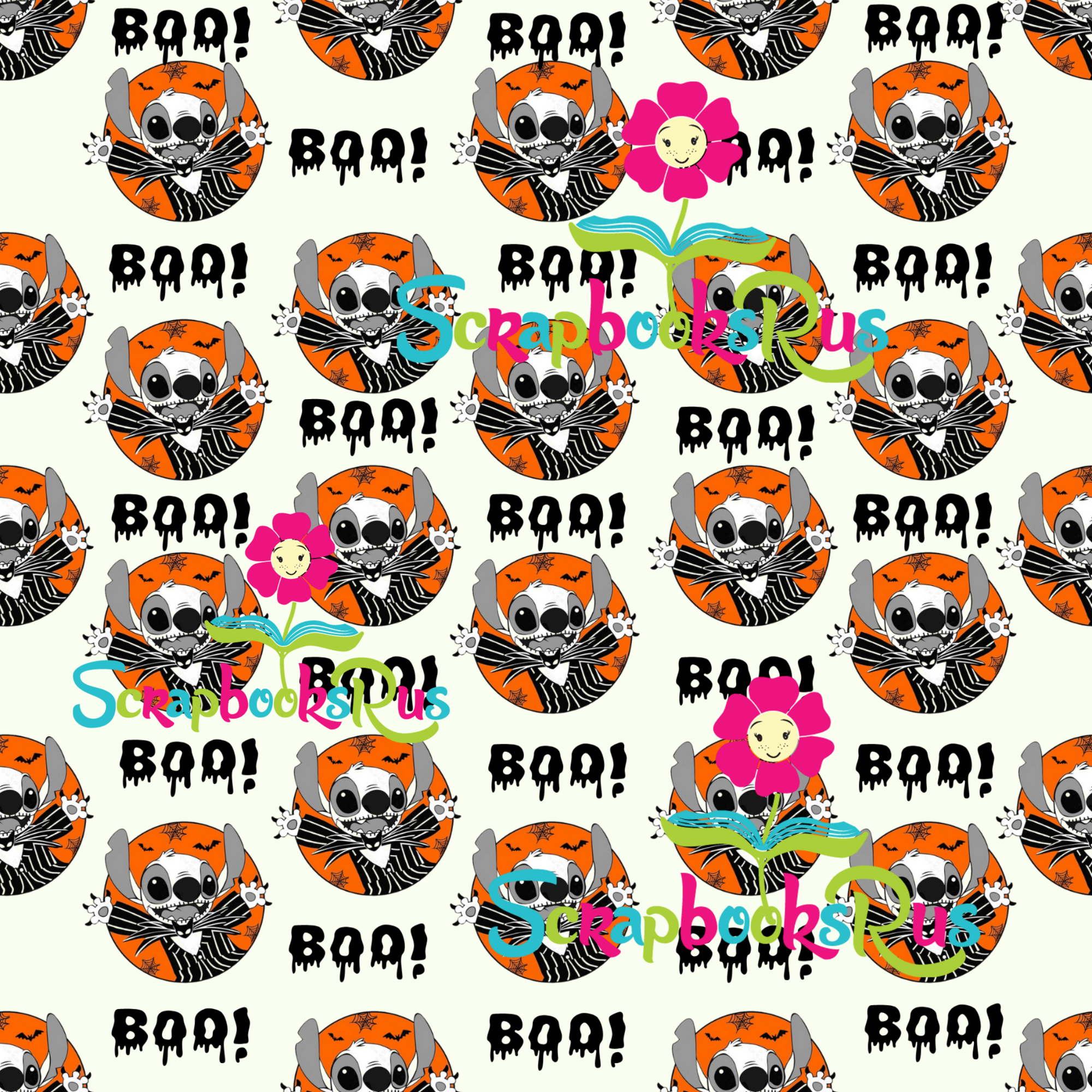 Scrapbooksrus STITCH HALLOWEEN 5pc 12"X12” Scrapbook Paper Pack