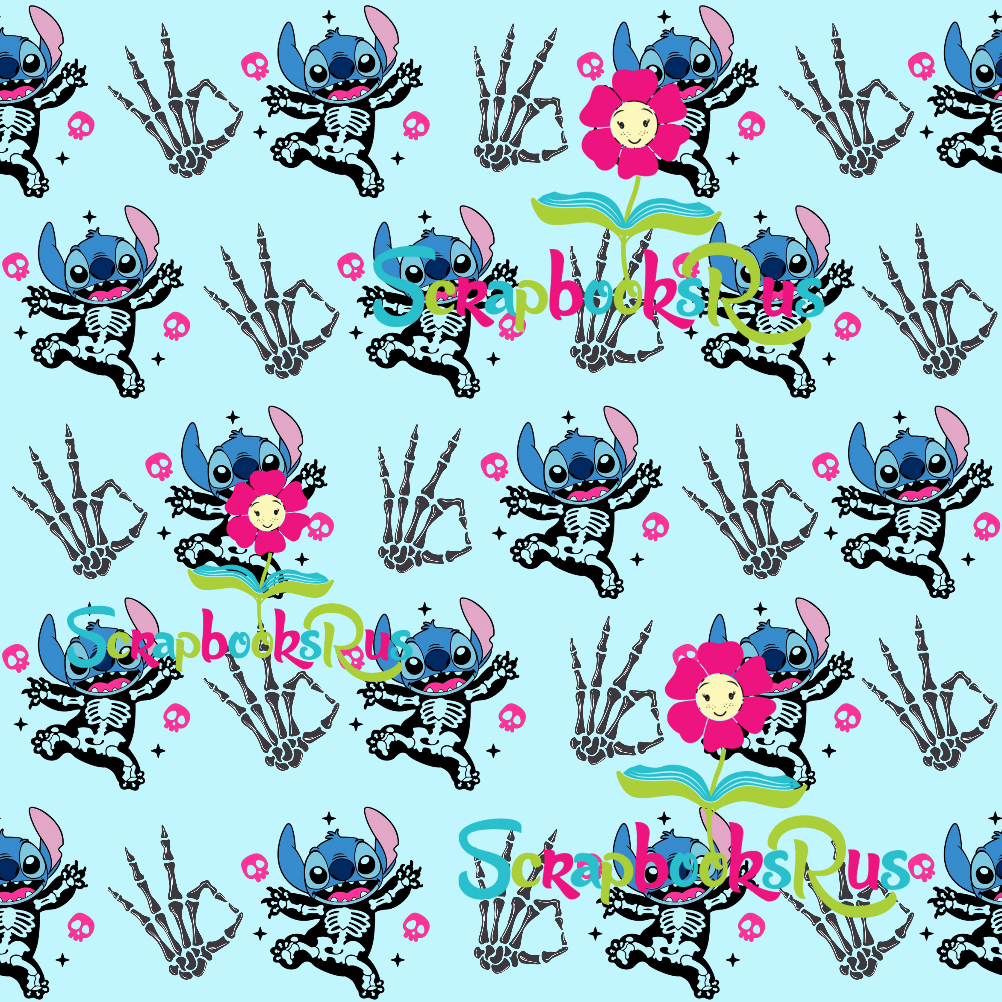 Scrapbooksrus STITCH HALLOWEEN 5pc 12"X12” Scrapbook Paper Pack