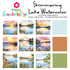 Scrapbooksrus SHIMMERING LAKE WATERCOLOR KIT 12pc 12"x12" Scrapbook Paper