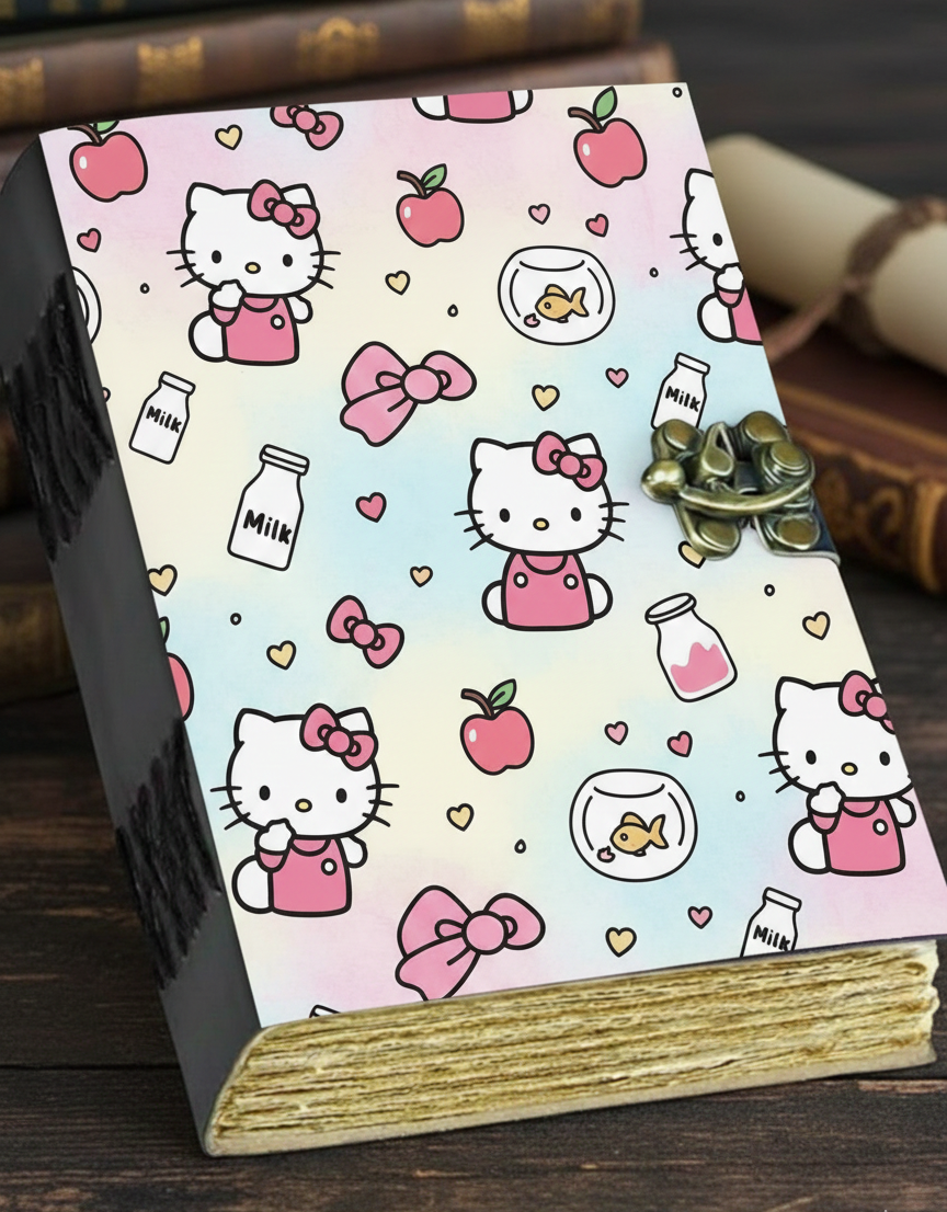 Soft Leather HELLO KITTY Journal Blank A7