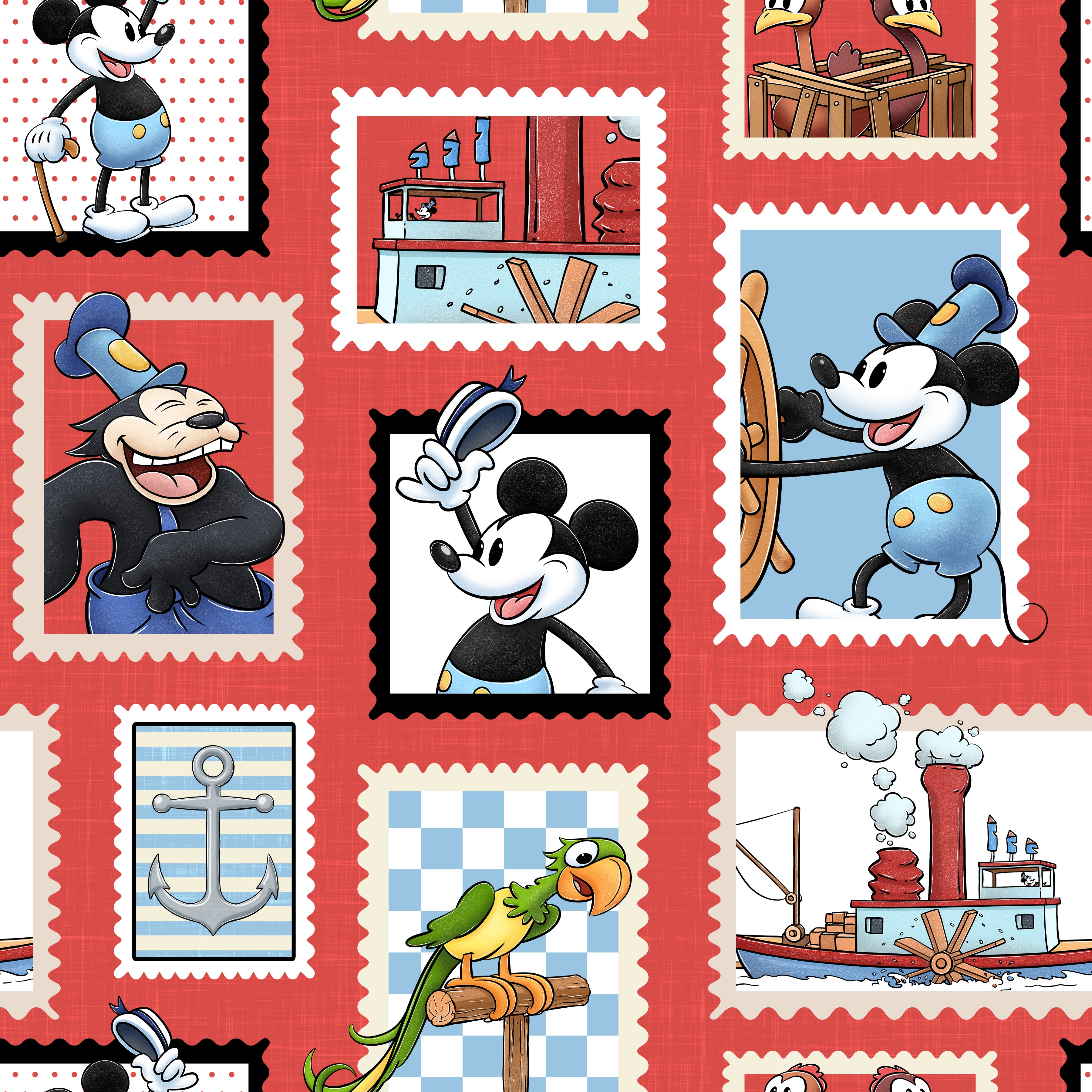 Scrapbooksrus STEAMBOAT WILLIE 12"X12" Scrapbook Paper