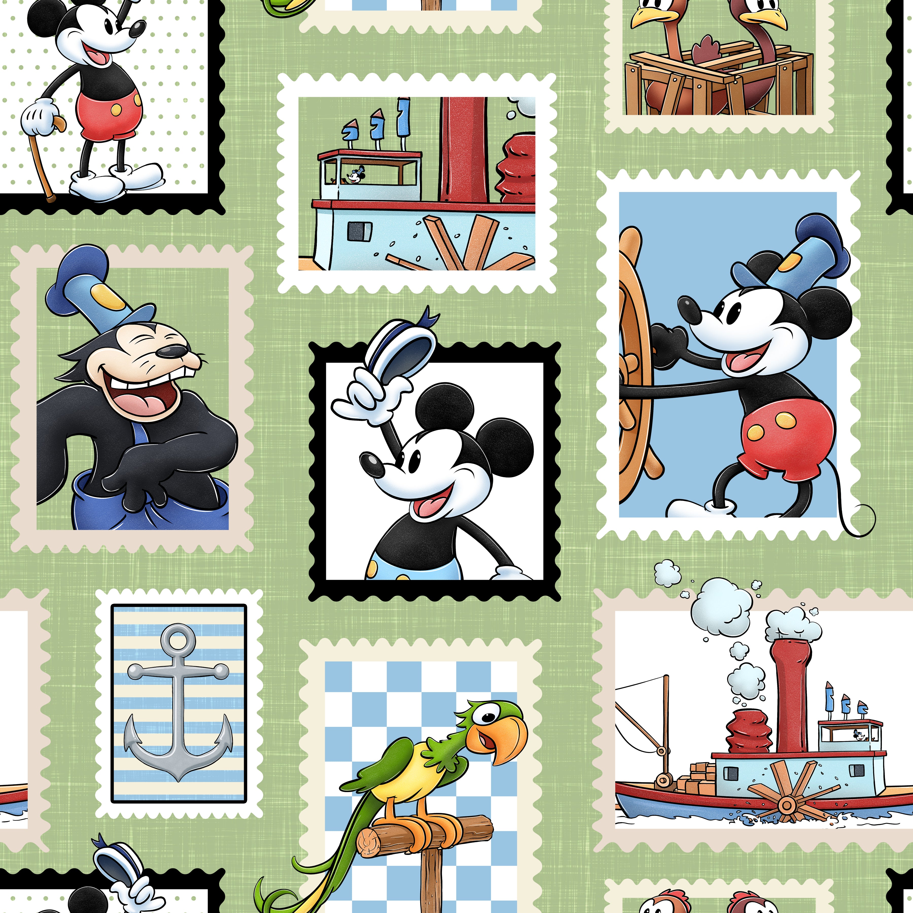 Scrapbooksrus STEAMBOAT WILLIE 12"X12" Scrapbook Paper