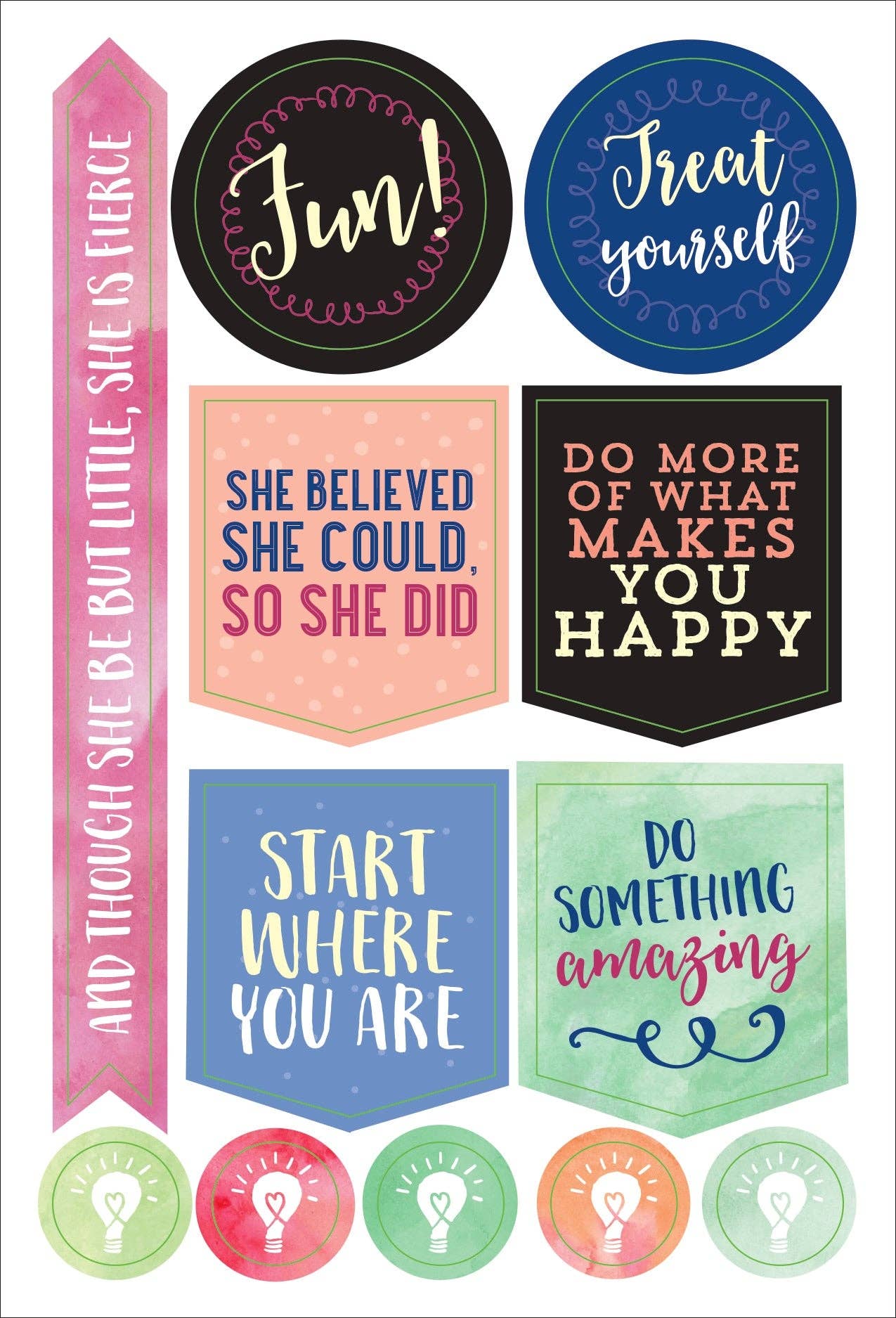 Peter Pauper Planner Stickers SHE BELIEVED SHE COULD Essentials