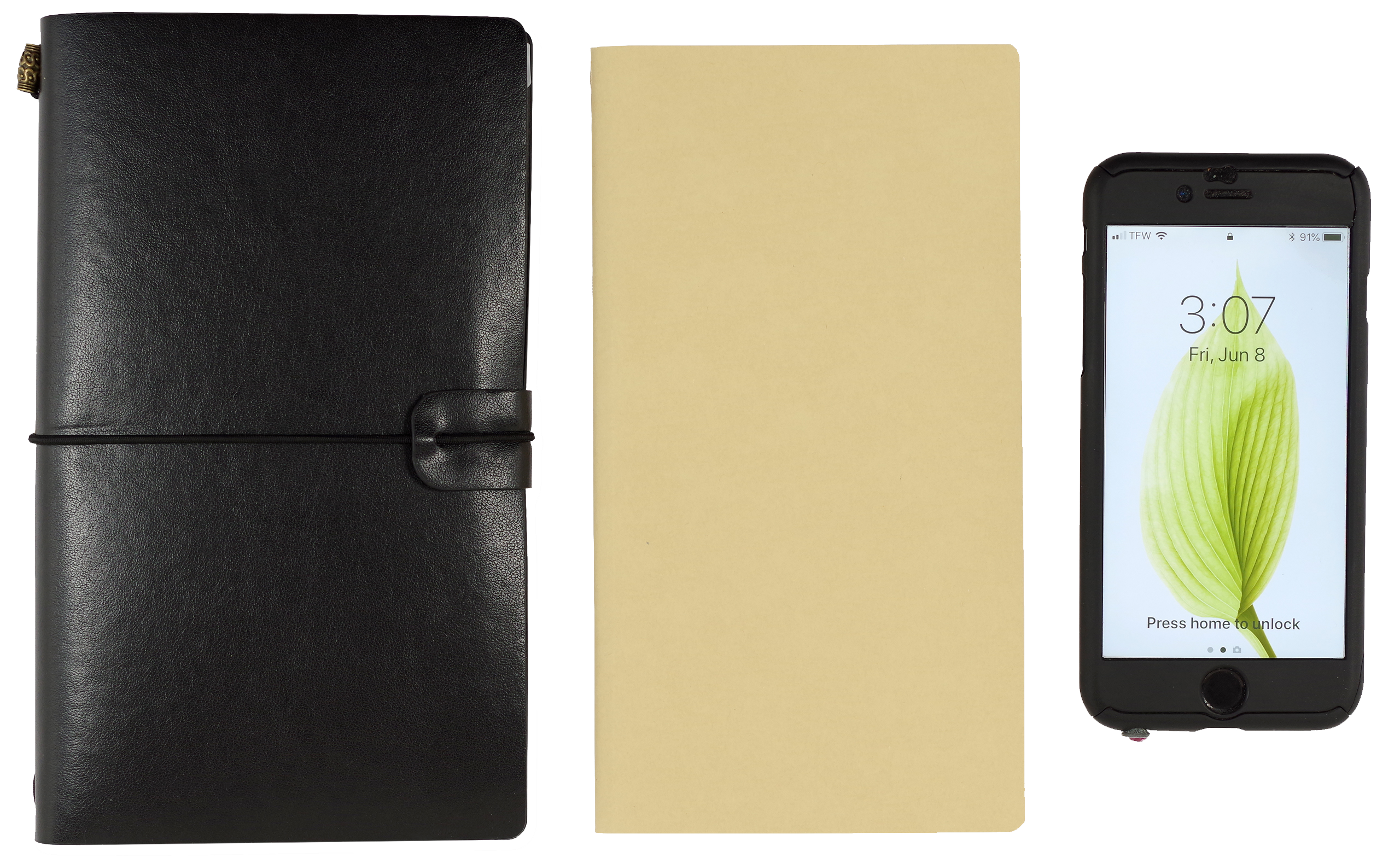 Peter Pauper VOYAGER BLACK Travel Journal Notebook