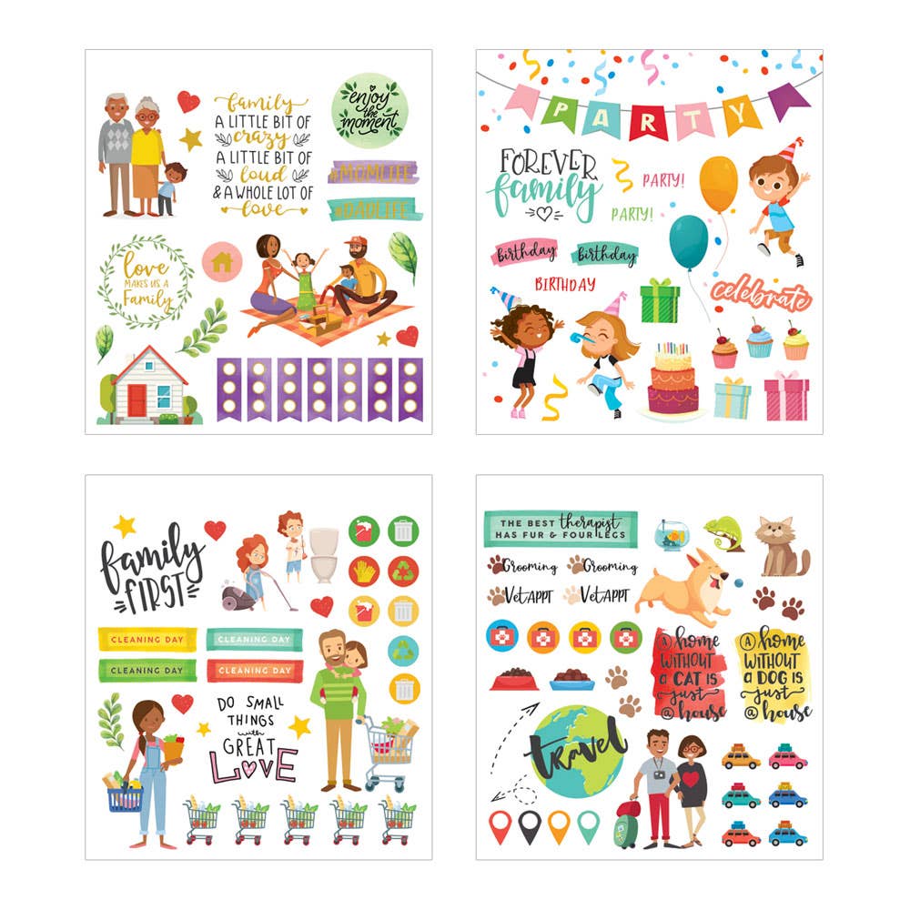 Paper House FAMILY LIFE Mini Sticker Book