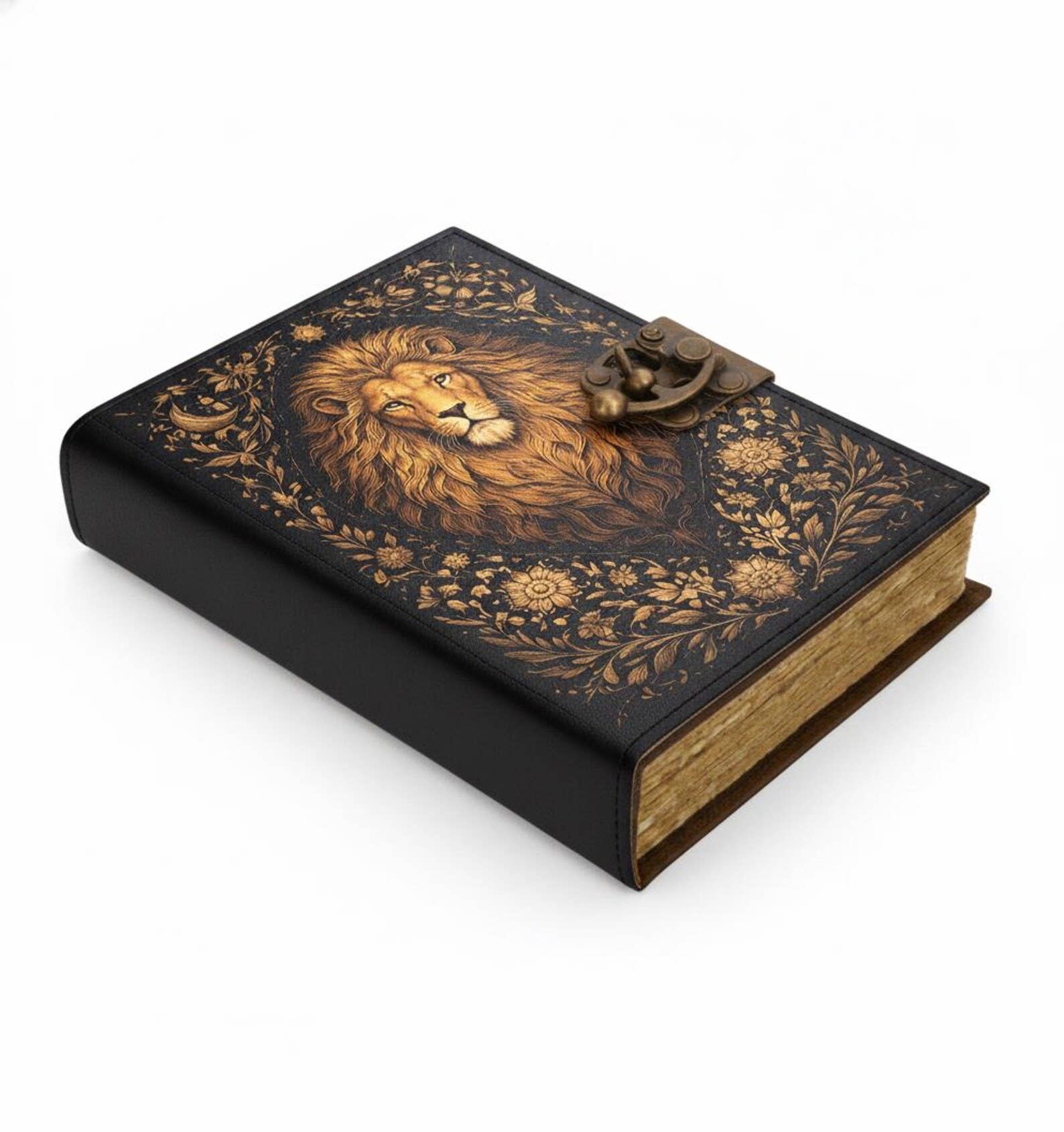 Soft Leather MAJESTIC LION Journal Handmade Vintage Blank A7