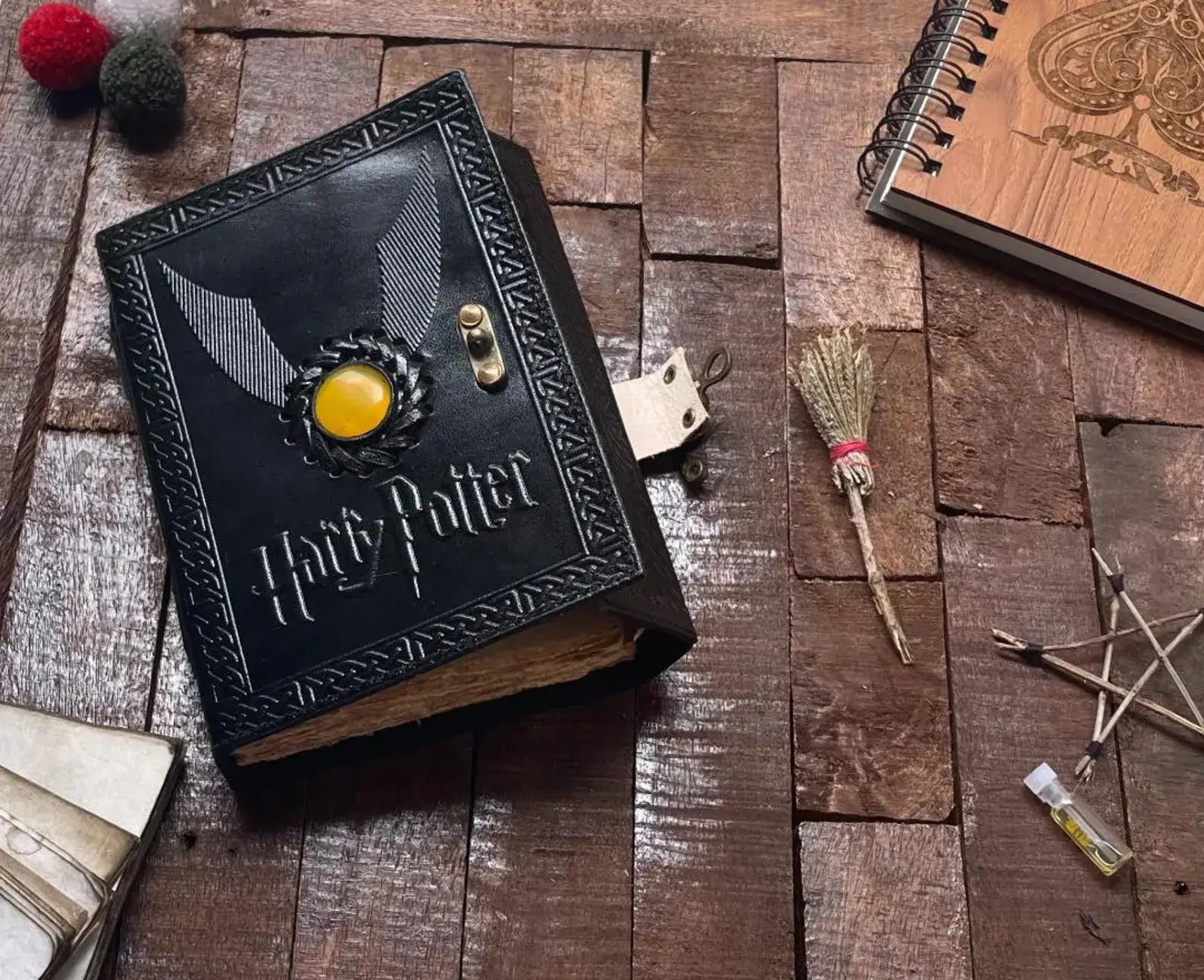 Soft Leather Journal Harry Potter SPELL BOOK OF WIZARDS Blank A7