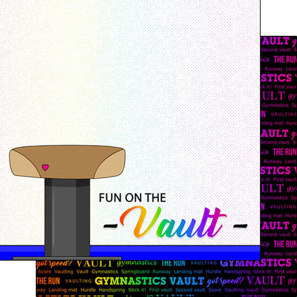 Neon Sports GYMNASTICS KIT 12"X12" Scrapbook Paper 12 Sheets