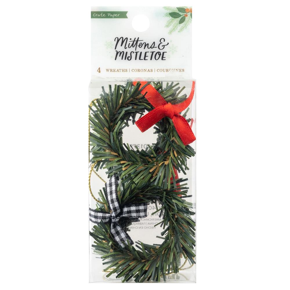 Crate Paper MITTENS & MISTLETOE Wreath 2pc