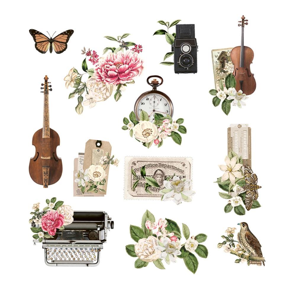 P13 DEAR LOVE Ephemera Bits & Pieces 12pc