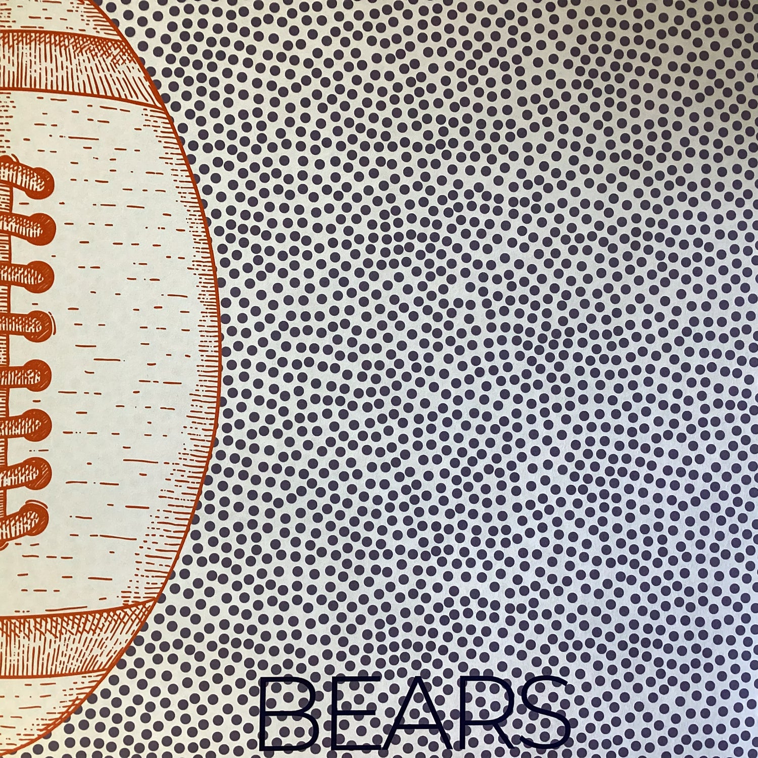 BEARS FAN FOOTBALL KIT 12"X12" Scrapbook Paper 8 Sheets