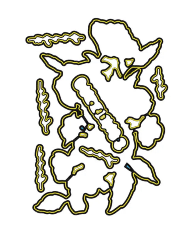 Poppy Flower Greetings Clear Stamp & Die Set 2pc