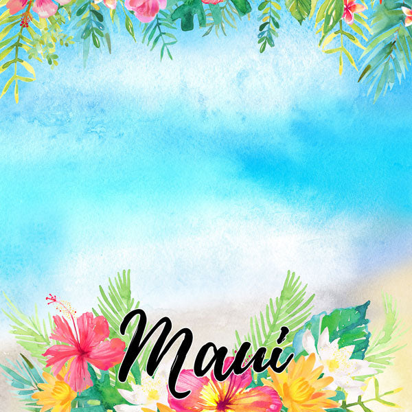 Scrapbook Customs MAUI HAWAII KIT Papers and Stickers 8pc