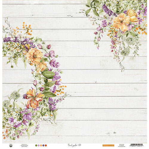 P13 SECRET GARDEN 12"X12" Purple Green Scrapbook Paper 03 Scrapbooksrus