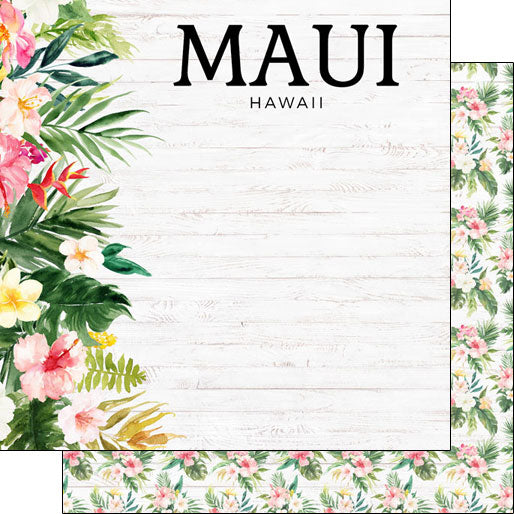 Scrapbook Customs MAUI HAWAII KIT Papers and Stickers 8pc