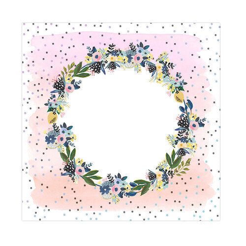 Prima Spring Abstract SPRING CROWN 12"X12" Scrapbook Paper