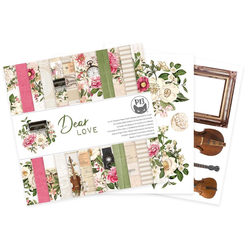 P13 DEAR LOVE 6"X6" PAPER PACK Scrapbook Pad