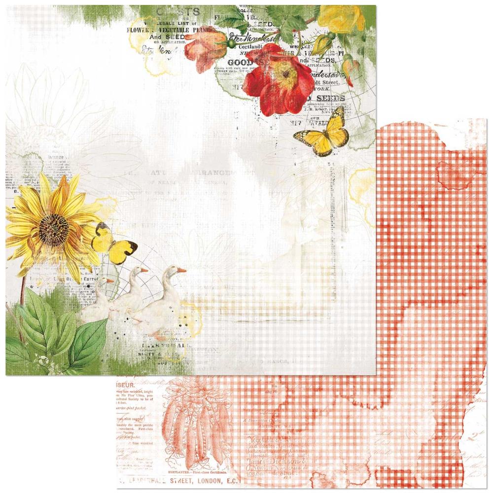 49 and Market Vintage Artistry Countryside GAGGLE 12"X12" Scrapbook Paper