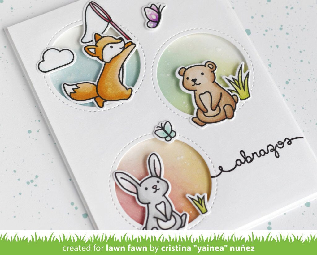 Lawn Fawn BUTTERFLY KISSES Clear Stamps 4"X6" Scrapbooksrus