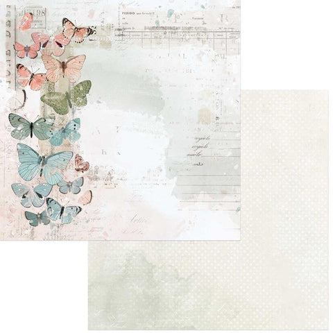 49 and Market Vintage Artistry Tranquility BRAVADO 12"X12" Scrapbook Paper